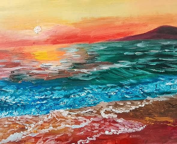 Закат на море