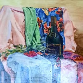 Учебная постановка с рябиной и коньяком