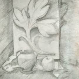 Натюрморт с яблоком