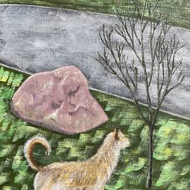 Камень, куст и Пес.