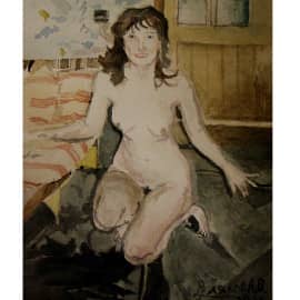 Девушка красавица 2016 21х30   бумага акварель