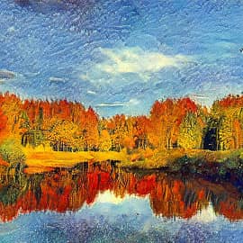 Осень у озера.