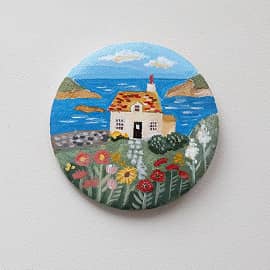 Домик у моря. Значок. Миниатюра