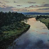 Закат на реке