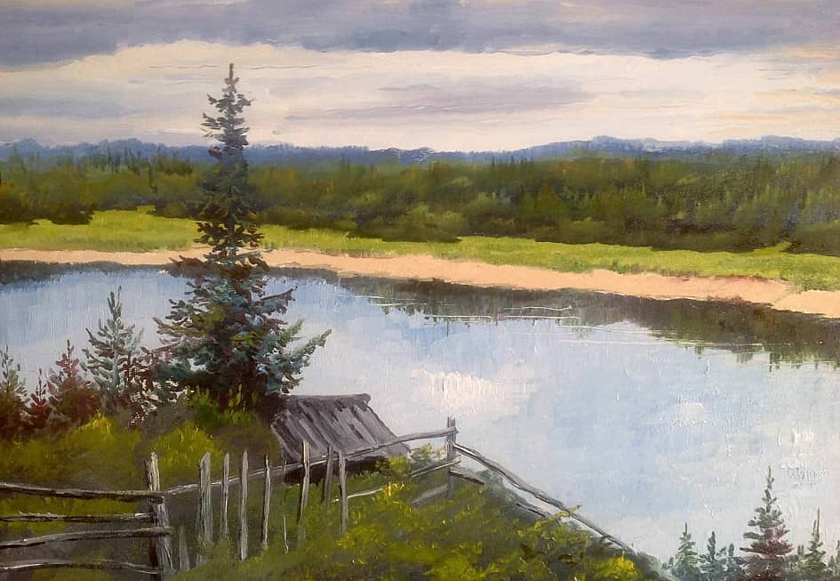 Над тихой водой. Этюд