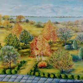 Евпатория.Вид из окна.Ноябрь 2022 год.МХ 60 х 60 см.