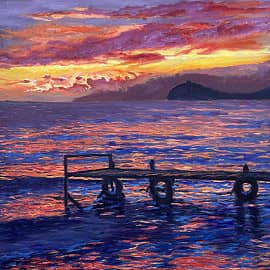 Закат на берегу Судака