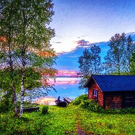 у дальнего озера