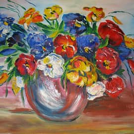 Яркий букетик.