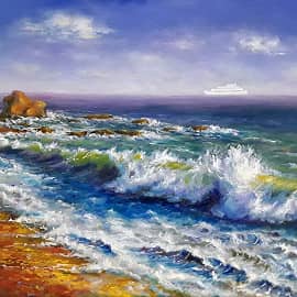 Синее море, пена белая