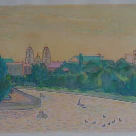 минск. вид с набережной свислочи