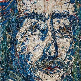 Картина Мыслитель Портрет мужчины живопись Екатерина Лебедева художник