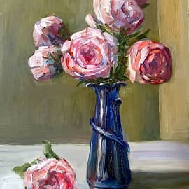 Розы в вазе