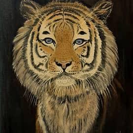 Тигрик . Написан в подарок очень хорошему мальчику .