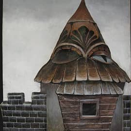 Фрагмент панно в интерьер кафе