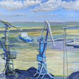 Краны в порту. Серия "портовые зарисовки" ZhNataly