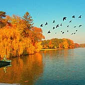 На рыбалке.