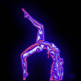 Неоновая акробатическая фигура