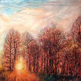 Закат  солнца .