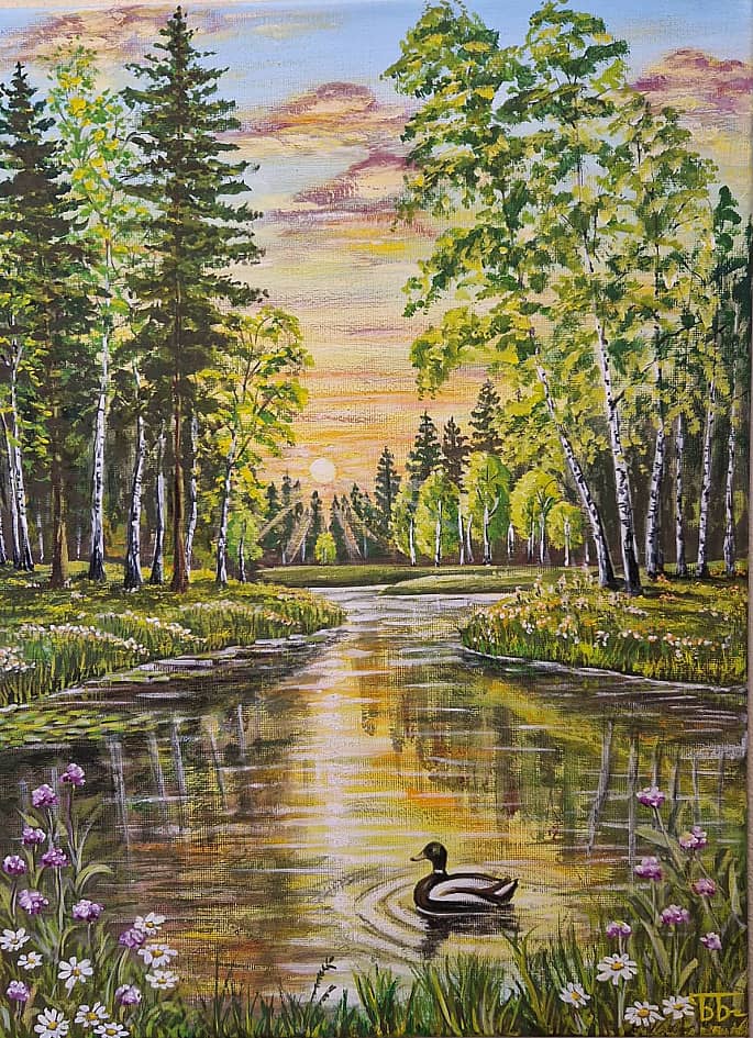 Лесное озеро,