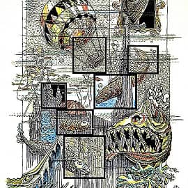 Барон и рыбы. (иллюстрация к роману Петера Маргинтера)