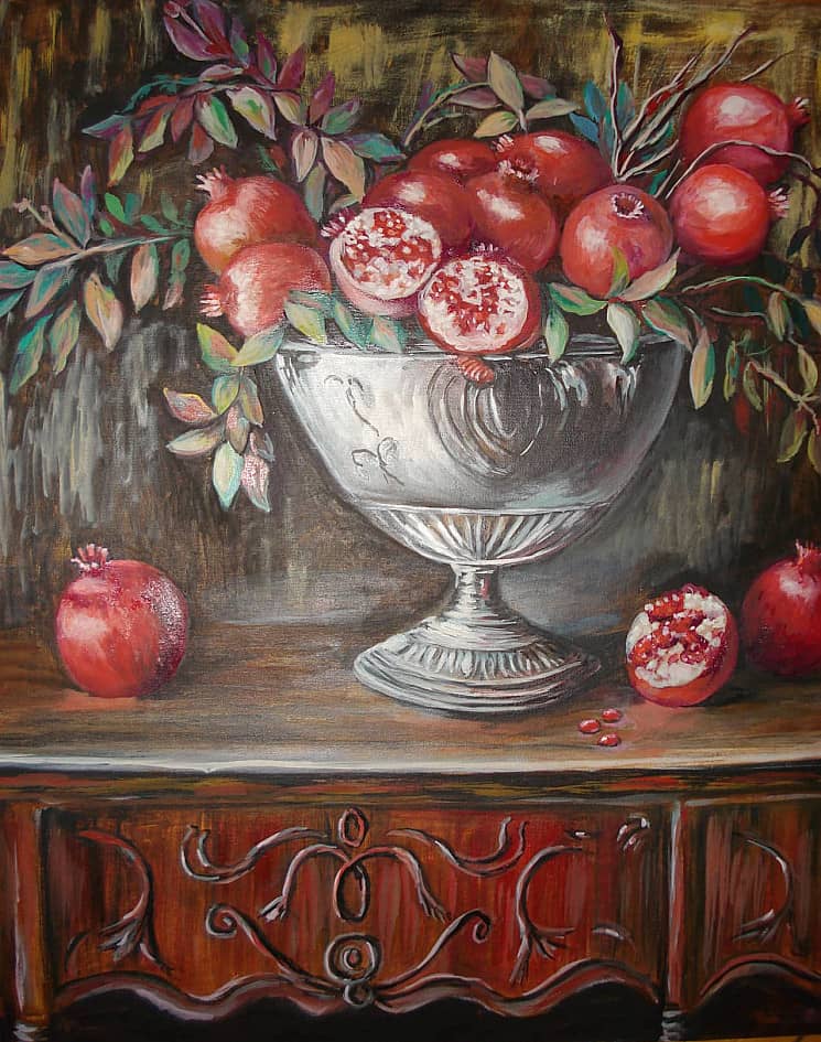 Натюрморт с гранатами.