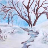 Зима, художник Постриганева Ангелина