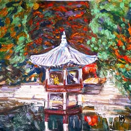 Беседка у воды.