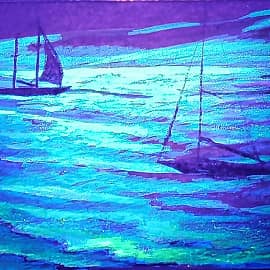 Яхты. День и ночь. Проект "светофизика в живописи"  ZhNataly.