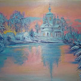 Храм на берегу реки.