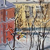 Зимний дворик. Школа.