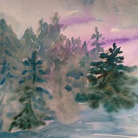 Пурга в лесу