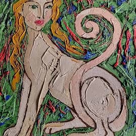 Картина Химера в летней траве Екатерина Лебедева художник