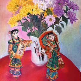 Натюрморт с шанхайскими фигурками.