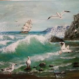 о чем разговаривают чайки...Как парусник с ветром идут наравне, Как рыба сверкнёт чешуёй вглубине...