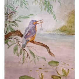 Зимородок  2007  30х40 бумага акварель
