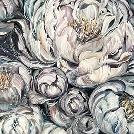 Заснеженные пионы