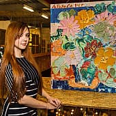 Картина Абстракция цветы и море Екатерина Лебедева художник (3), художник Екатерина Лебедева