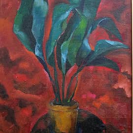 Зелёное на красном