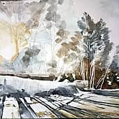Солнце сквозь ветви (1), художник Валерий Вальков