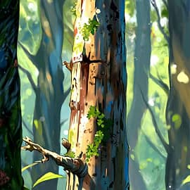 Дерево в лесу