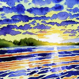 Картина "Синие облака"