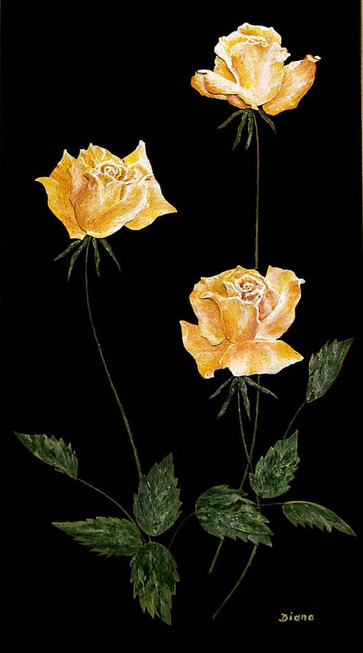 Коллаж "Желтые розы"