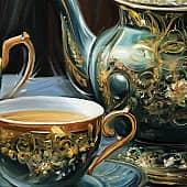 Малахитовый чайник, художник Чернова Ольга