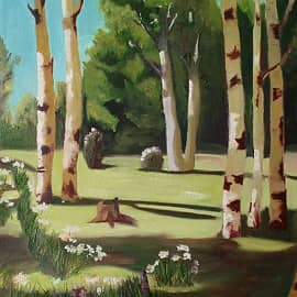 Березовая роща: взгляд в духе Куинджи