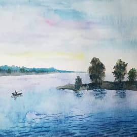 Учебный этюд акварелью