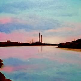 На закате дня. Томь