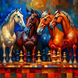 Совещание  шахматных коней