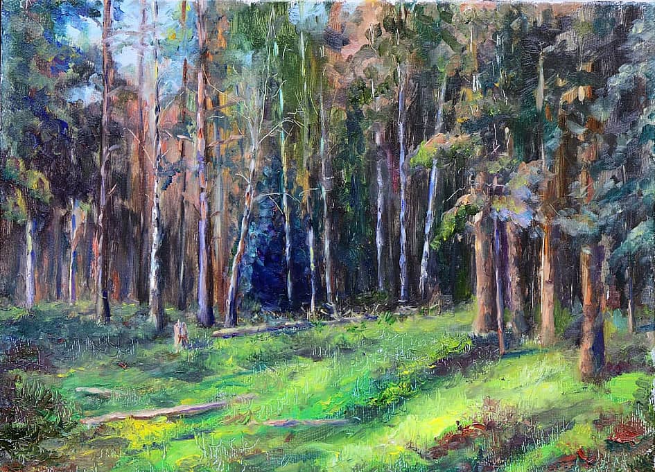 Лесной пейзаж в конце лета