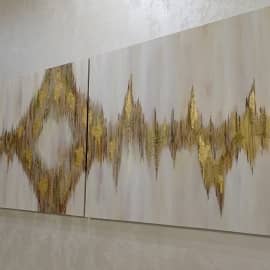 Диптих "Слияние" Интерьерная картина